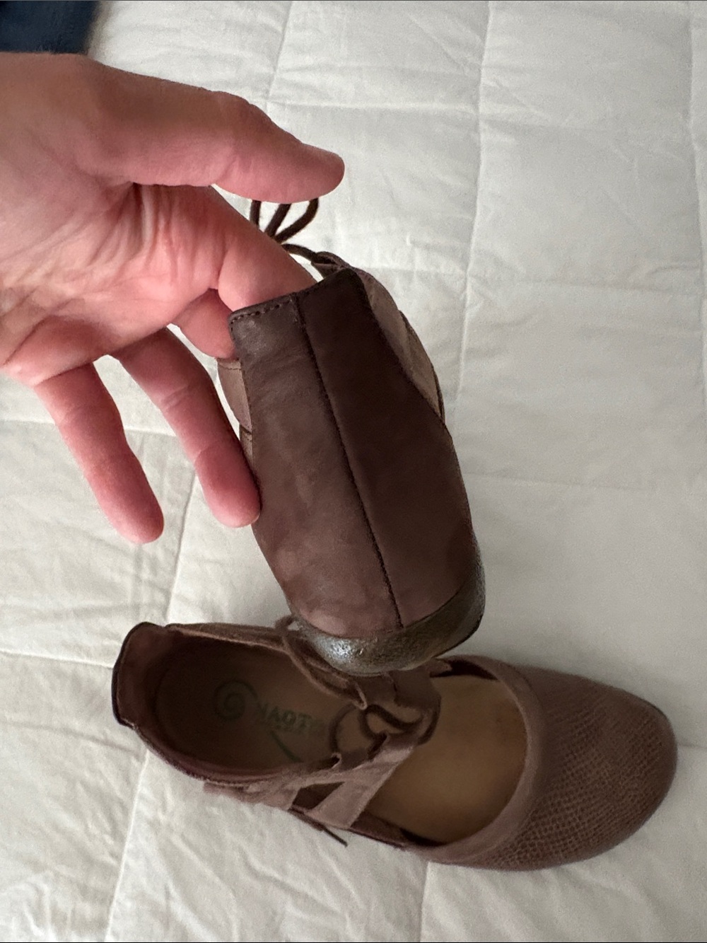 Naot Brown Lace-Up Cutout Women's Sandals - Picture 10 of 10